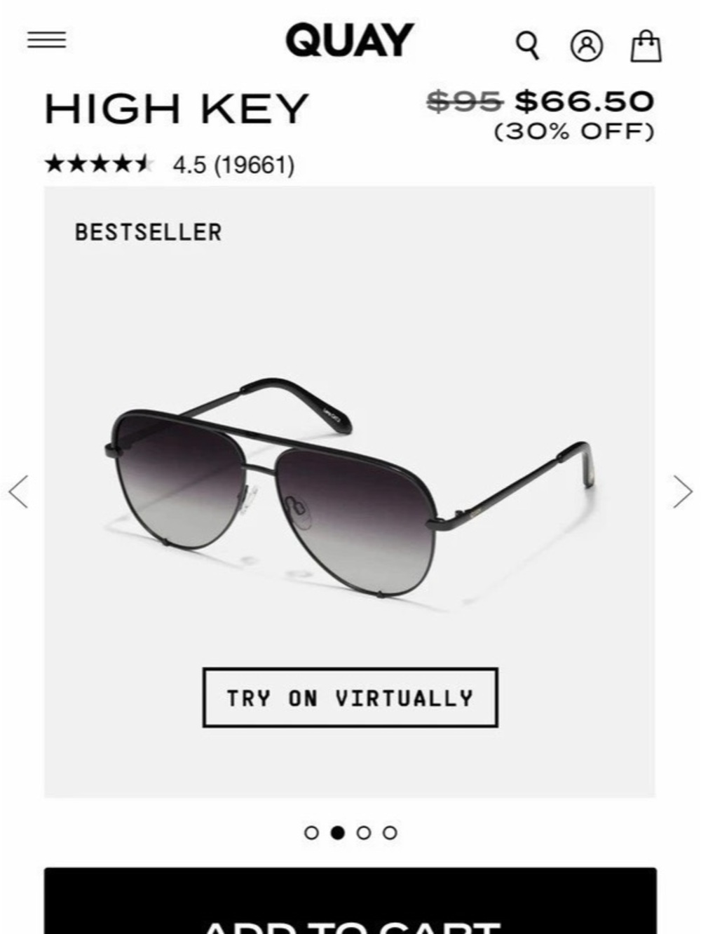QUAY High Key Black & Brown Sunglasses